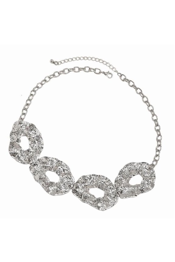 Fashionable Irregular Circle Waist Chain Goth Metal Clavicle Chain Accessory