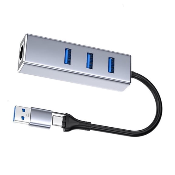 ANXPTIME Fast Speed USB A USB C RJ45 Ethernet Converters With USB3.0 Hub For Travel Work