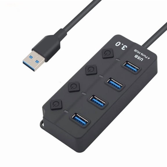 ANXPTIME Fast Speed USB3.0 Hubs Expansion for Laptops 4 Port Build & 26cm Cable Length
