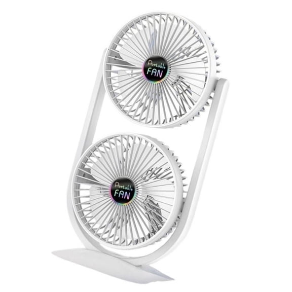 ANXPTIME Flexible 2 Head Desktop Cooling Device Strong Air stream For Home Dorm Or Outside