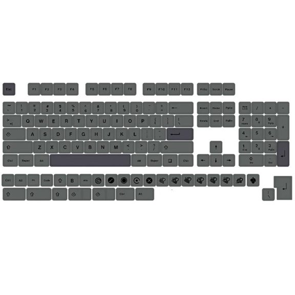 ANXPTIME Gray Mist XDA Profile Keycaps PBT Dye Sublimation for Mechanical Keyboards