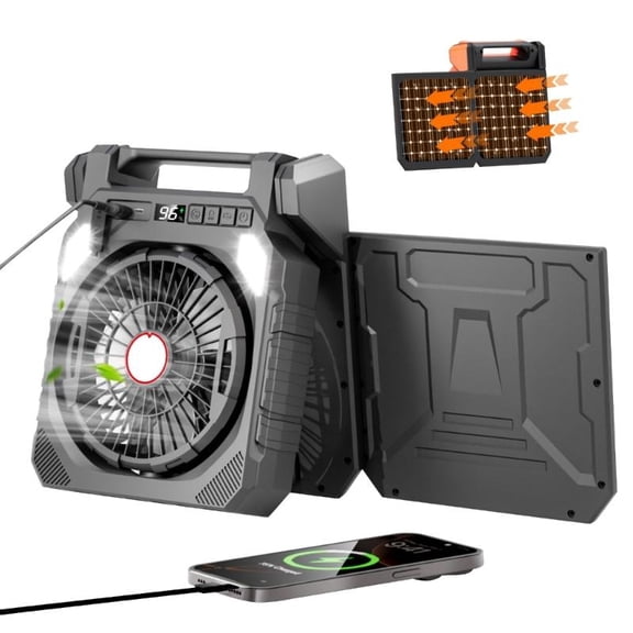 ANXPTIME Green Sun Plate Fan Having Combined Light And USB Charging Port