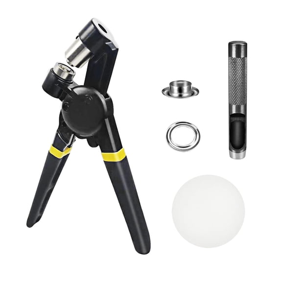 ANXPTIME Grommet Tool Kit Handheld Hole Punch Pliers Portable Grommet Hand Press Machine