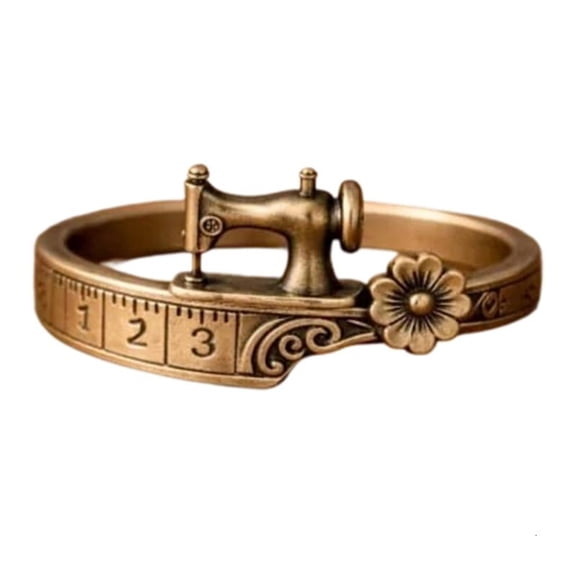 ANXPTIME Handcrafted Alloy Sewing Machine Rings Size 6 7 8 Unique DIY Finger Decors