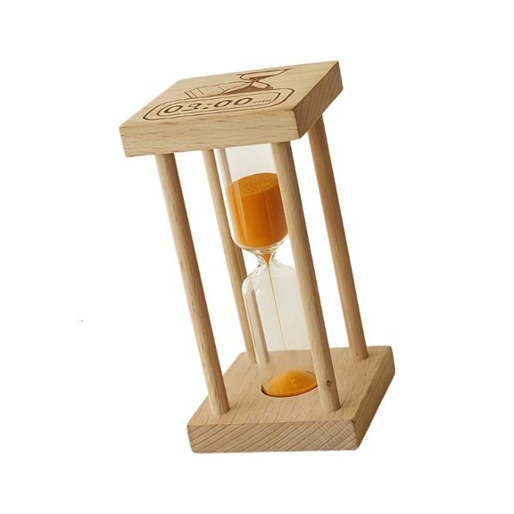ANXPTIME Handcrafted Wood Hourglass Sand Timer Glows in Low Light 1-Count