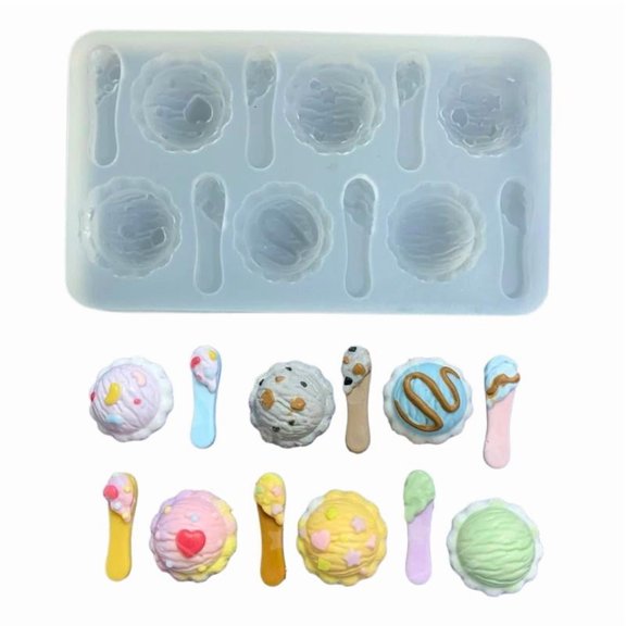 ANXPTIME Handmade Jewelry Silicone Mold Ice Cream Ball Epoxy Molds DIY Accessory Mould