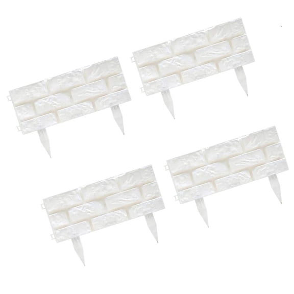 ANXPTIME Imitation Stone Brick Plastic Flower Beds Border Insert Easy Installation