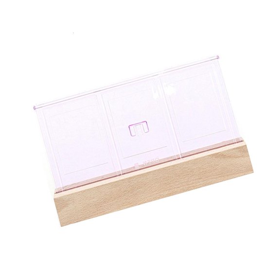 ANXPTIME LED Glowing Table Photo Frame for 3" Film, Acrylic Three Slots Photo Stand