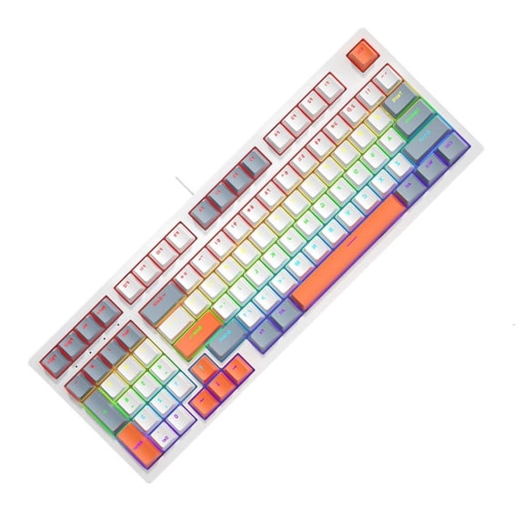 ANXPTIME LED Mechanical Keyboard Hot Swappable Gaming Keyboard Corded Keyboard 96 Key