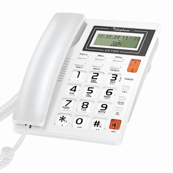 ANXPTIME Landline Telephone Corded Desktop Large Button Phone with Caller Display