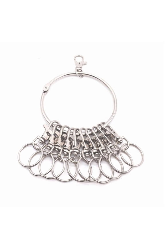 Large Round Hoop Key Organizer Keychain Durable Metal Key Management Holder