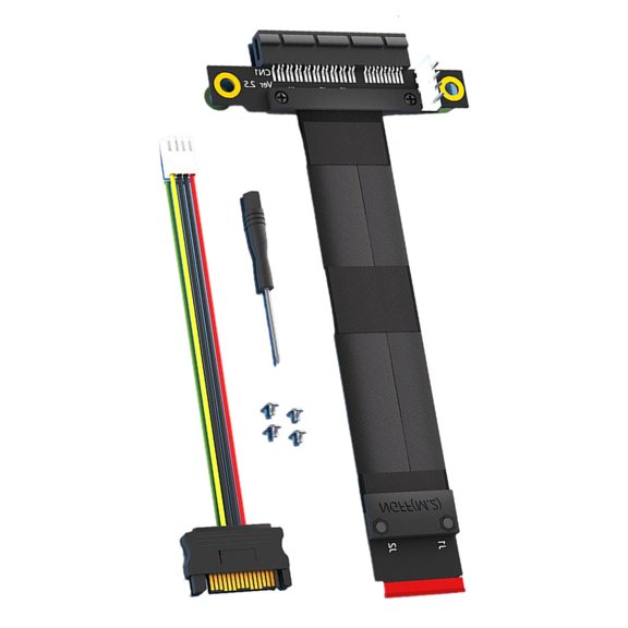 ANXPTIME M.2 to PCIE 4X 1X Risers Card M.2 Key M 2230 2242 2260 2280 to PCIE Adapter 4Pin Power Risers Card for 2230 2242 2260 2280