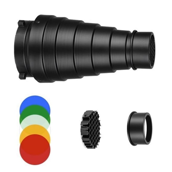ANXPTIME Metal Light Modifier Metal Snoot Kit for Studio and Location Photography