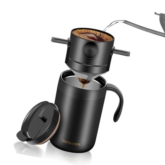 ANXPTIME Multipurpose Manual Coffee Dripper And Heat Retention Cup For Adventurers