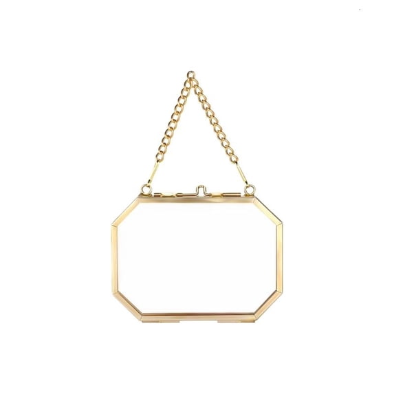 ANXPTIME Octagonal Glass Floating Frame for Display Dried Plant Picture ...