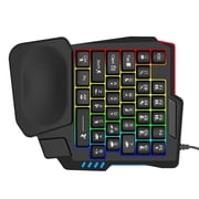 ANXPTIME One Handed Gaming Keyboard, 14-Key with Backlight USB Corded Keypad Hand Rest