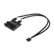 ANXPTIME PC Chassis Internal 9Pin USB 2.0 Male 1 To 4 Female Splitter PCB Chipset Extender 30cm Cable