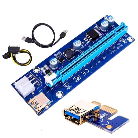 ANXPTIME PCIE Riser Gold USB Riser 009S GPU Dual 6Pin Adapter SATA 15pin for BTC Miner