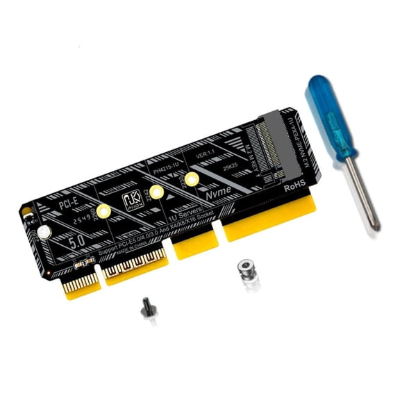 ANXPTIME PH4215-1U M.2 NVME to PCIe 5.0 Adapter Card Fast Speed Data Transfer in 1U Server and Desktop