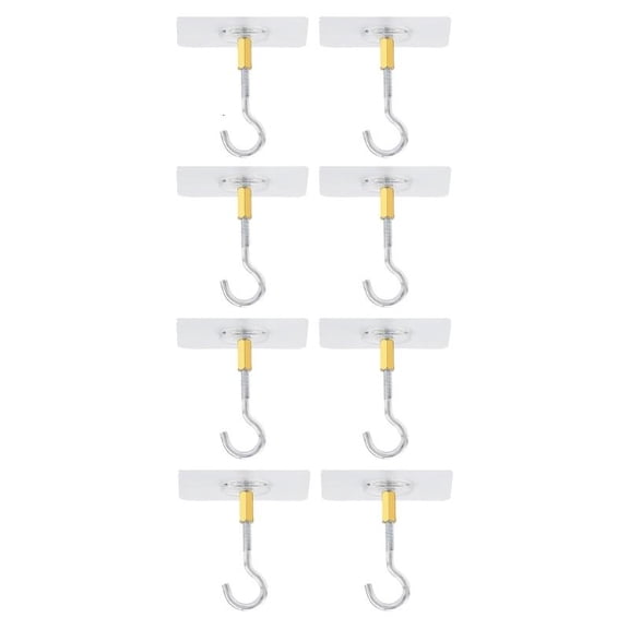 ANXPTIME Pack Of 8 Invisible Adhesive Ceiling Hooks Hanging Hooks For Plant Decorations