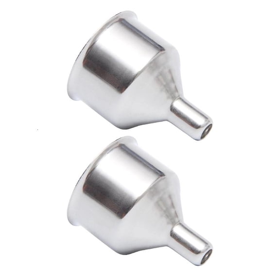ANXPTIME Pack of 2 Stainless Steel Kitchen Funnel Space Saving Design Easy Storage Use