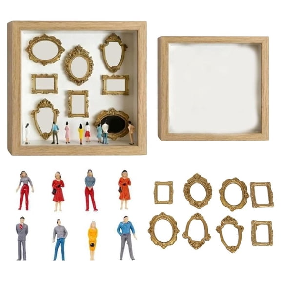 ANXPTIME Personalize DIY Photo Memory Display Case DIY Mini Museums Silhouettes Box