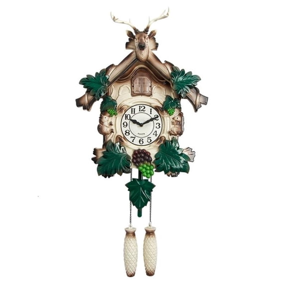 ANXPTIME Plastic and Aluminum Construction Wall Cuckoo Clock with Deer Head Shape