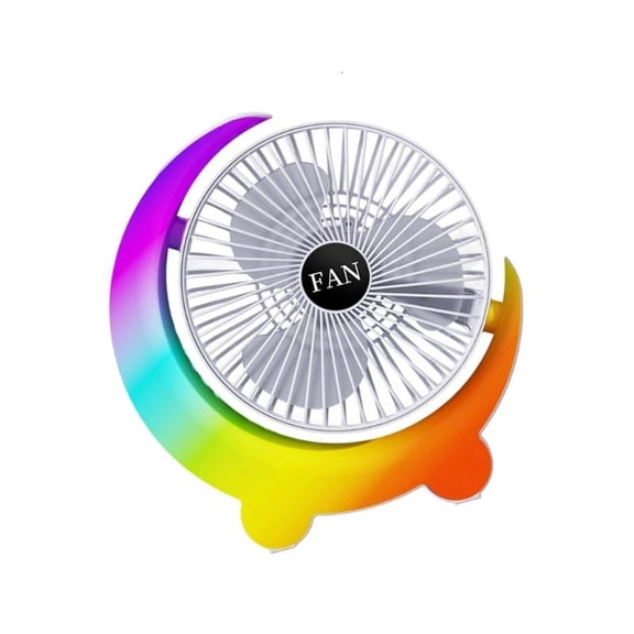 ANXPTIME Portable Desktop Fan USB Rechargeable Desk Outdoor Desk Fan with LED Light