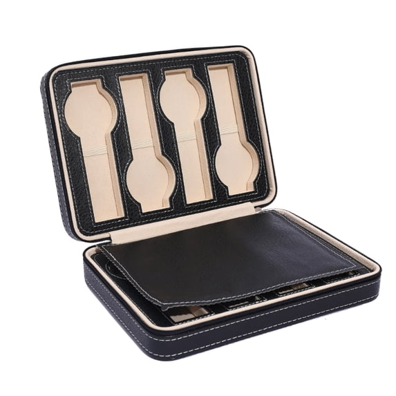 ANXPTIME Portable PU 2/4/8 Slot Watch Box Display-Case Storage Watch ...