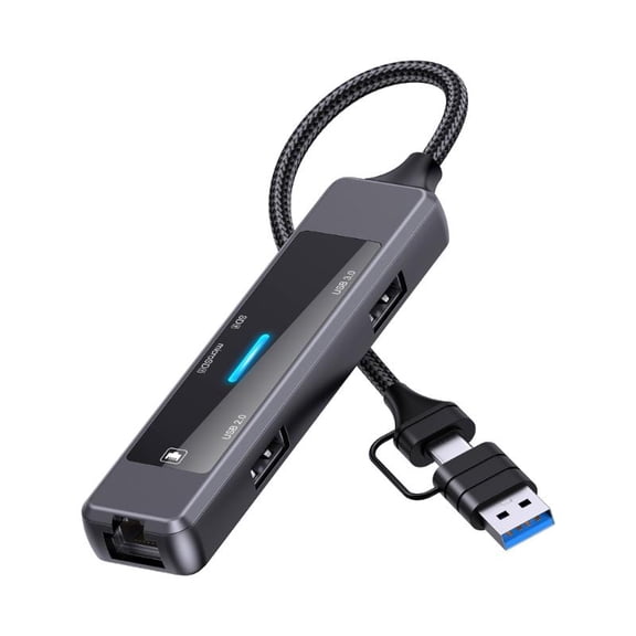 ANXPTIME Portable USB 3.0 Hubs with Type C 5Gbps Data Port for PC Accessories Connection