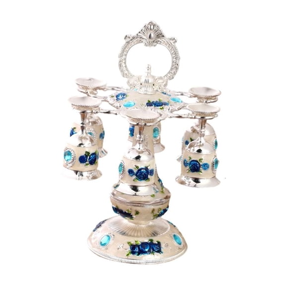 ANXPTIME Premium Zinc Alloy Drinking Vessels With European Pattern Wine Goblet Set