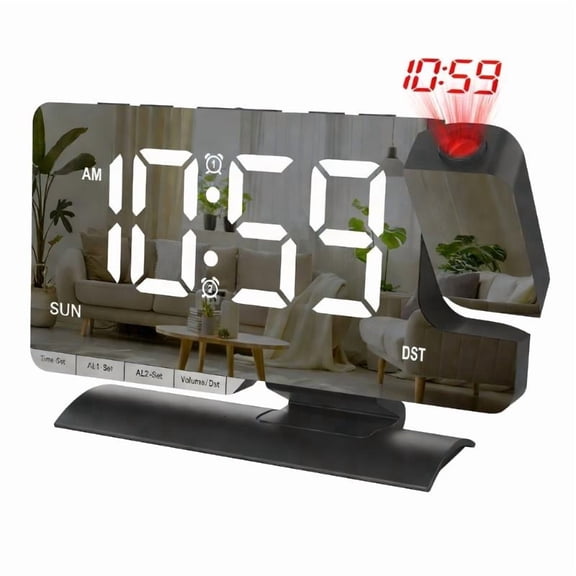 ANXPTIME Projection Alarm Clock,Projection Clock for Bedroom Ceiling,Projector Clock
