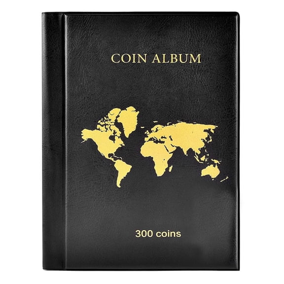 ANXPTIME Protective Coin Holder Album 300 Pockets Case Organizers For Currency Collections Pennies Quarters Organizing