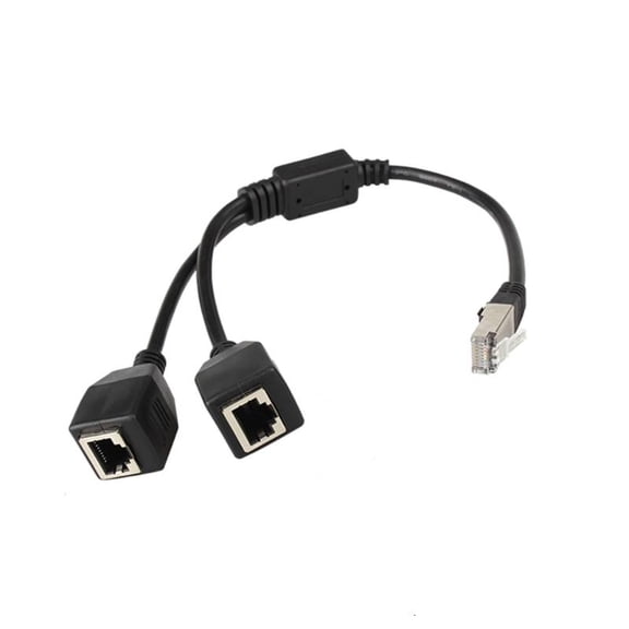 ANXPTIME RJ45 1 Male to 2 Female Socket Port LAN Ethernet Network Splitter Adapter