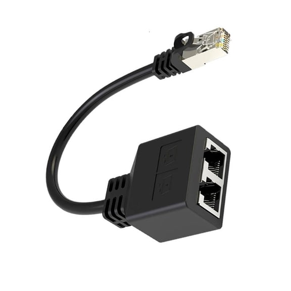 ANXPTIME RJ45 Ethernet Splitter Cable 1 Male to 2 Female LAN Ethernet Splitter for Cat5