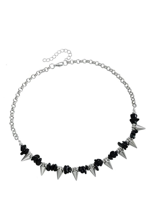 Rebellious Alloy Spliced Chokers Necklace Gothic Punk Style Body Chain Jewelry