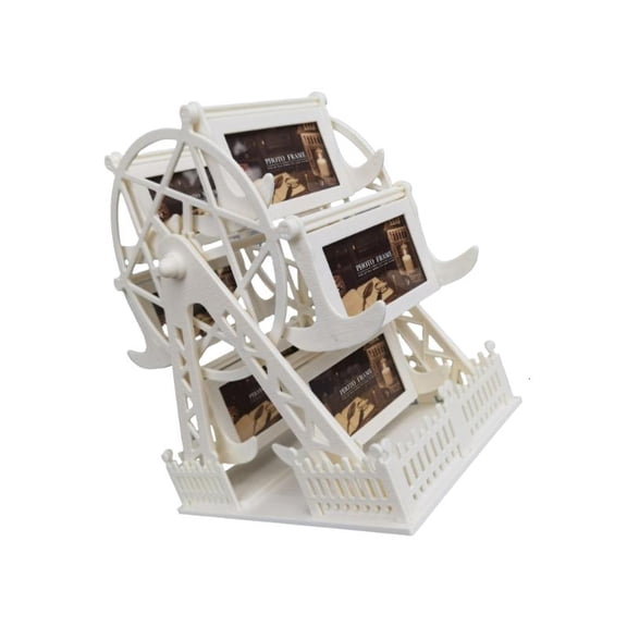ANXPTIME Rotating Ferris Wheel Picture Frame With 6 Glass Panel Desk Table Top Display