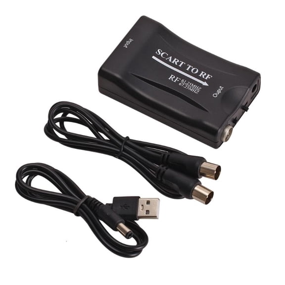 ANXPTIME SCART to RF Coax Converter Adapter SCART Digital Signal to RF Analog Signal