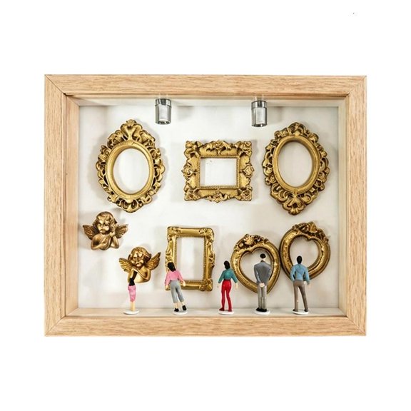 ANXPTIME Shadows Box Frame Personalize DIY Photo Family Memory Display Case with Frame