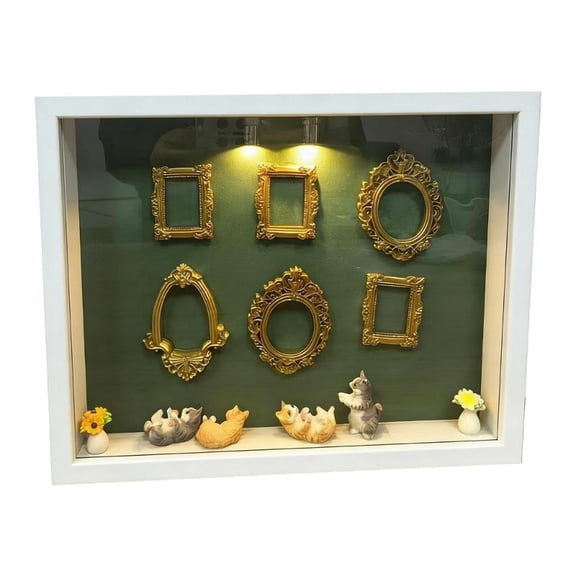 ANXPTIME Shadows Box Frame Personalize DIY Photo Family Memory Display Case with Frame