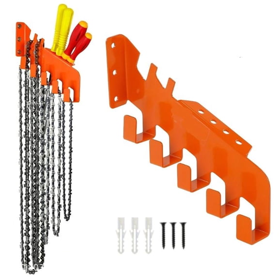 ANXPTIME Simple Wall Mount Owner for Chainsaw Fetters Including 5 Fasteners and Tool Organization Features