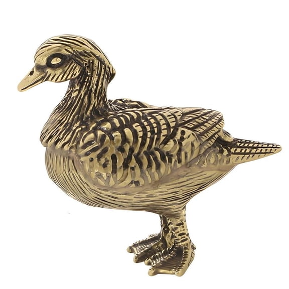 ANXPTIME Small Metal Mandarins Ducks Figurines Hand Carved Detail for Table Display
