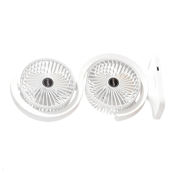 ANXPTIME Small Two Head Electric Fan USB propelled Low Noise Design Great For Office Rest