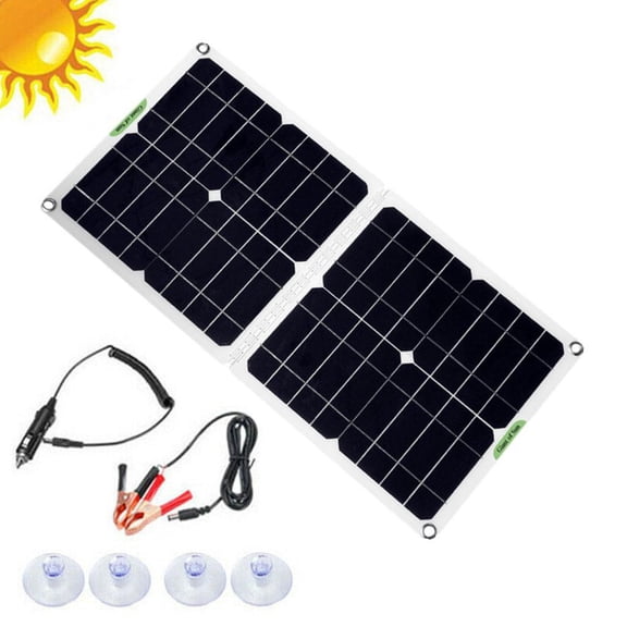 ANXPTIME Solar Panel Portable Charger Climbing Fast Charging 100W 12V 5V Travel Generator
