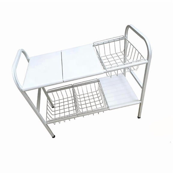 ANXPTIME Space Saving Kitchen Rack Customizable Double Layer Shelf System