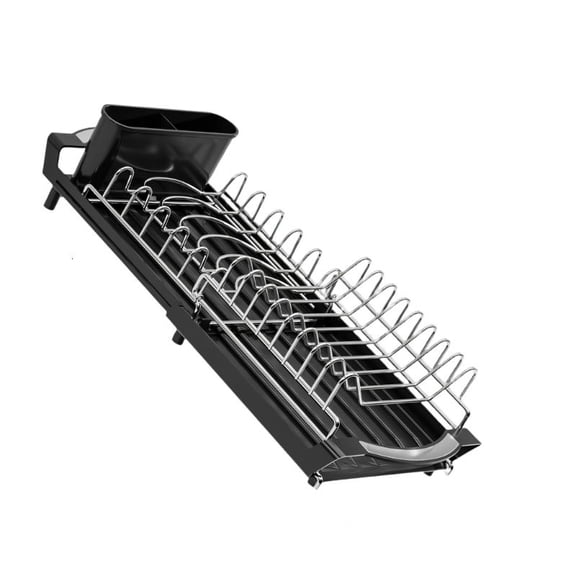 ANXPTIME Sturdy Double Deck Dish Rack Expands From 30cm To 49cm As Needed