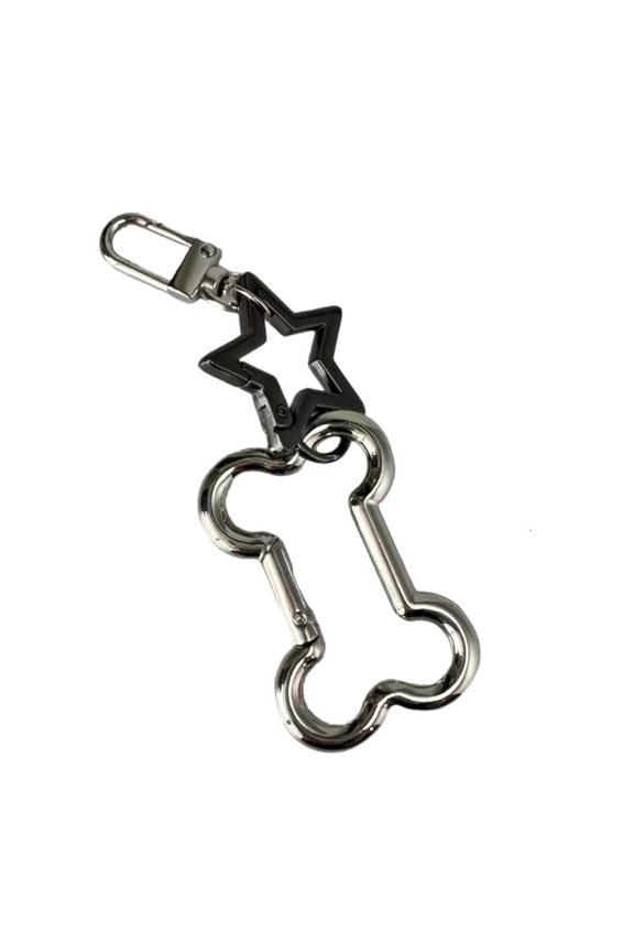 Stylish Hollow Bone Key Holder Fashion Key Charm Metal Keyring Accessory