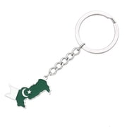 ANXPTIME Stylish Map Shaped Keyrings Pakistan National Flag Key Chain Gift for Him Her