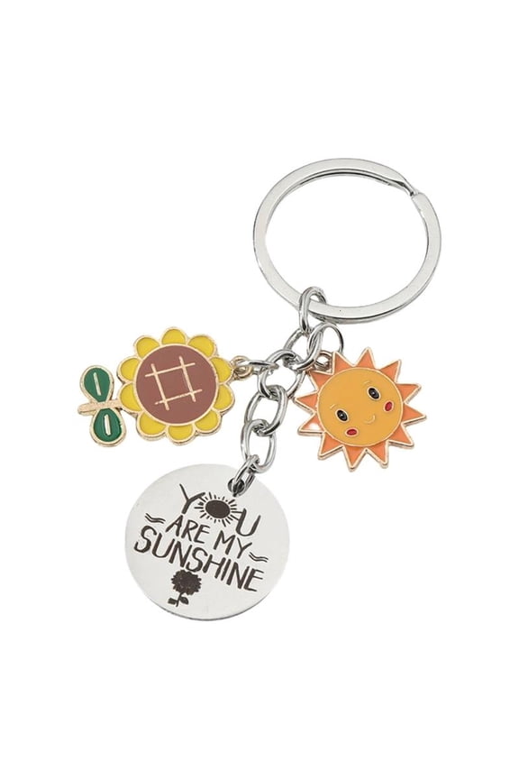 Sun Shape Keychain In Resistant Stainless Steel Unique Key Holder