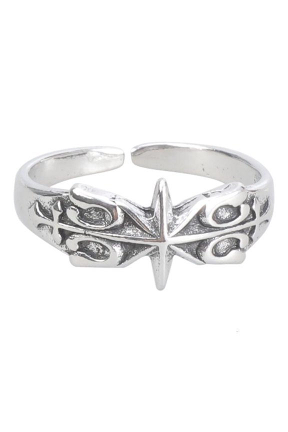 Trendy Metal Hexagram Ring Unique Personality Jewelry Trendy Statement Ring